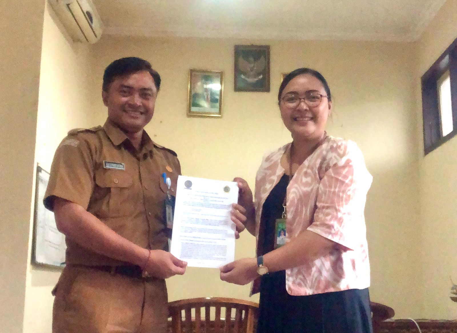 Penandatangan Perjanjian Kerja Sama antara FTP Unud dengan Kecamatan Tampaksiring, Kabupaten Gianyar